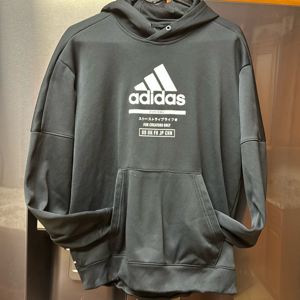 Adidas Men’s Pullover Hooded Sweatshirt Size L